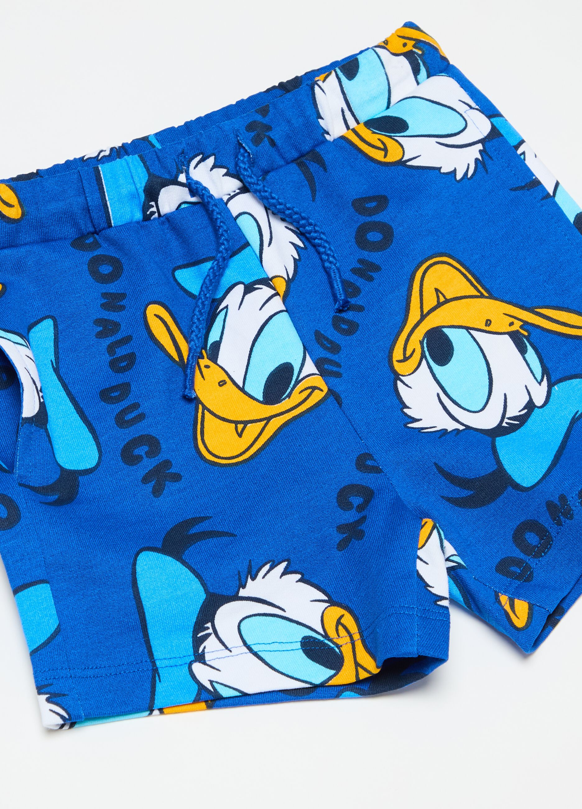 Cotton Bermuda shorts with Donald Duck 90 print