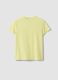 T-shirt amarela de algod&atilde;o el&aacute;stico para rapariga, corte regular_4