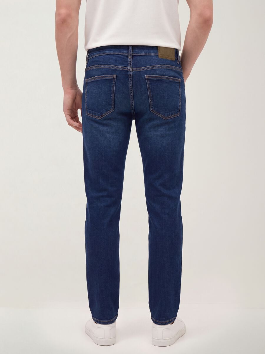 Blue stretch-cotton denim skinny-fit jeans_1
