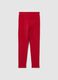 Girls' red skinny cotton leggings_1