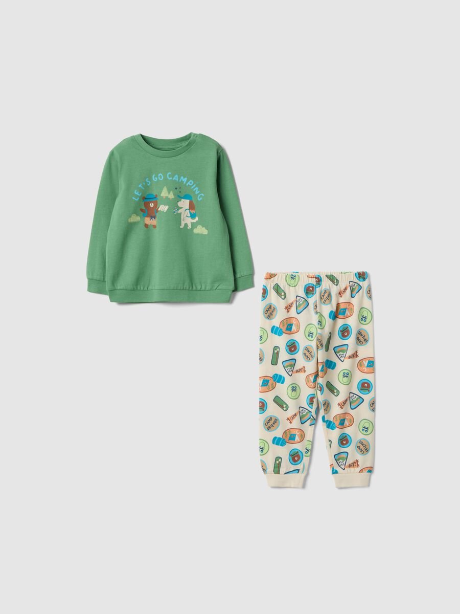 Multicolour pure cotton baby pyjamas regular fit with prints_0