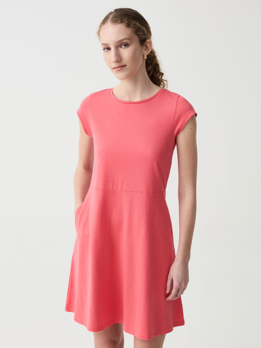 Essential short dress in cotton_0