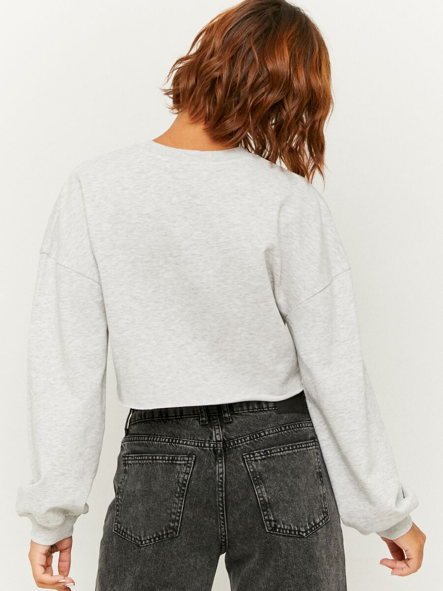 Cropped sweatshirt with lettering print_2