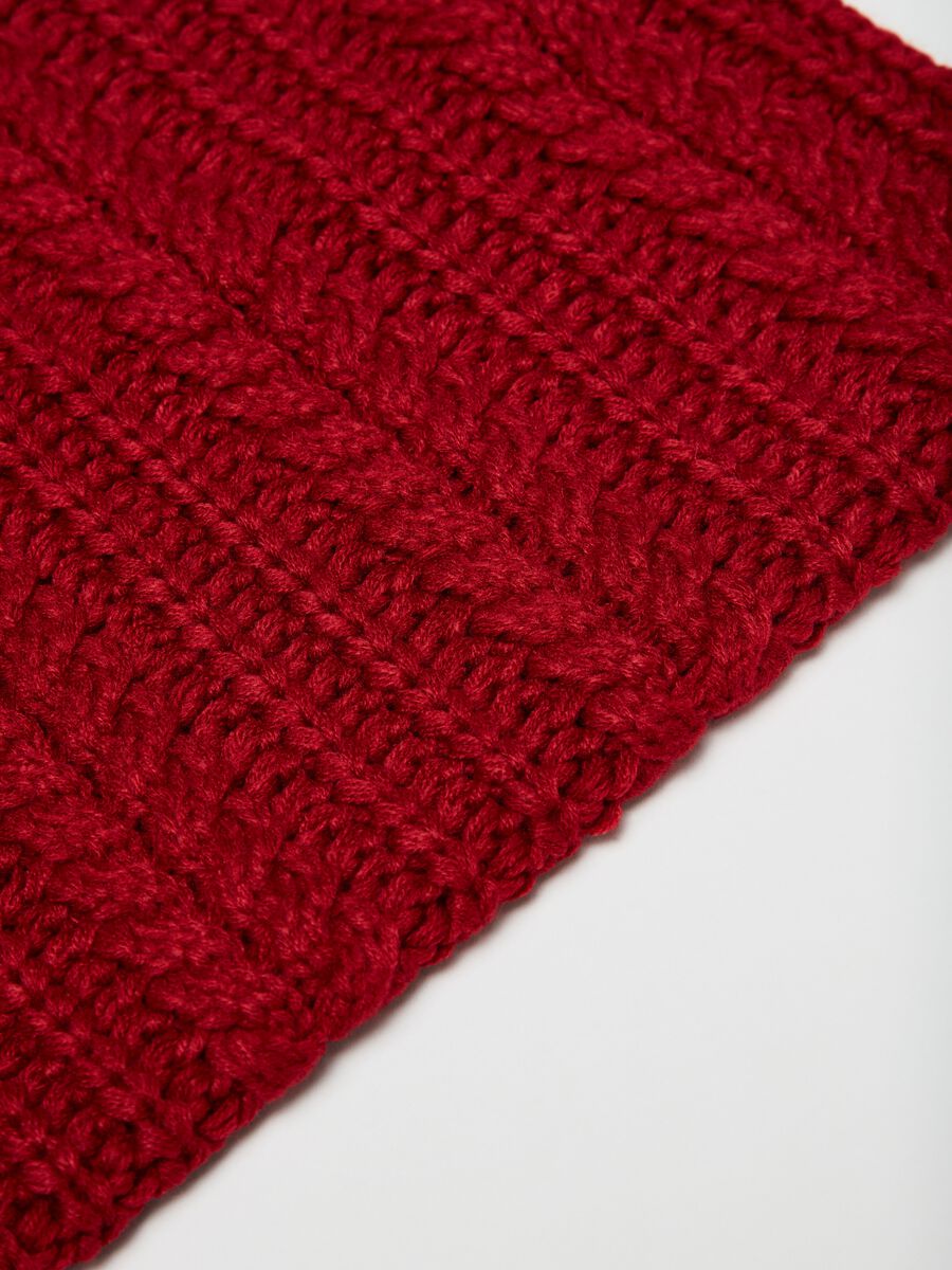 Cable knit neck warmer_1