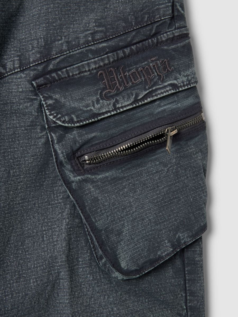 Washed Grey Cargo Trousers_5