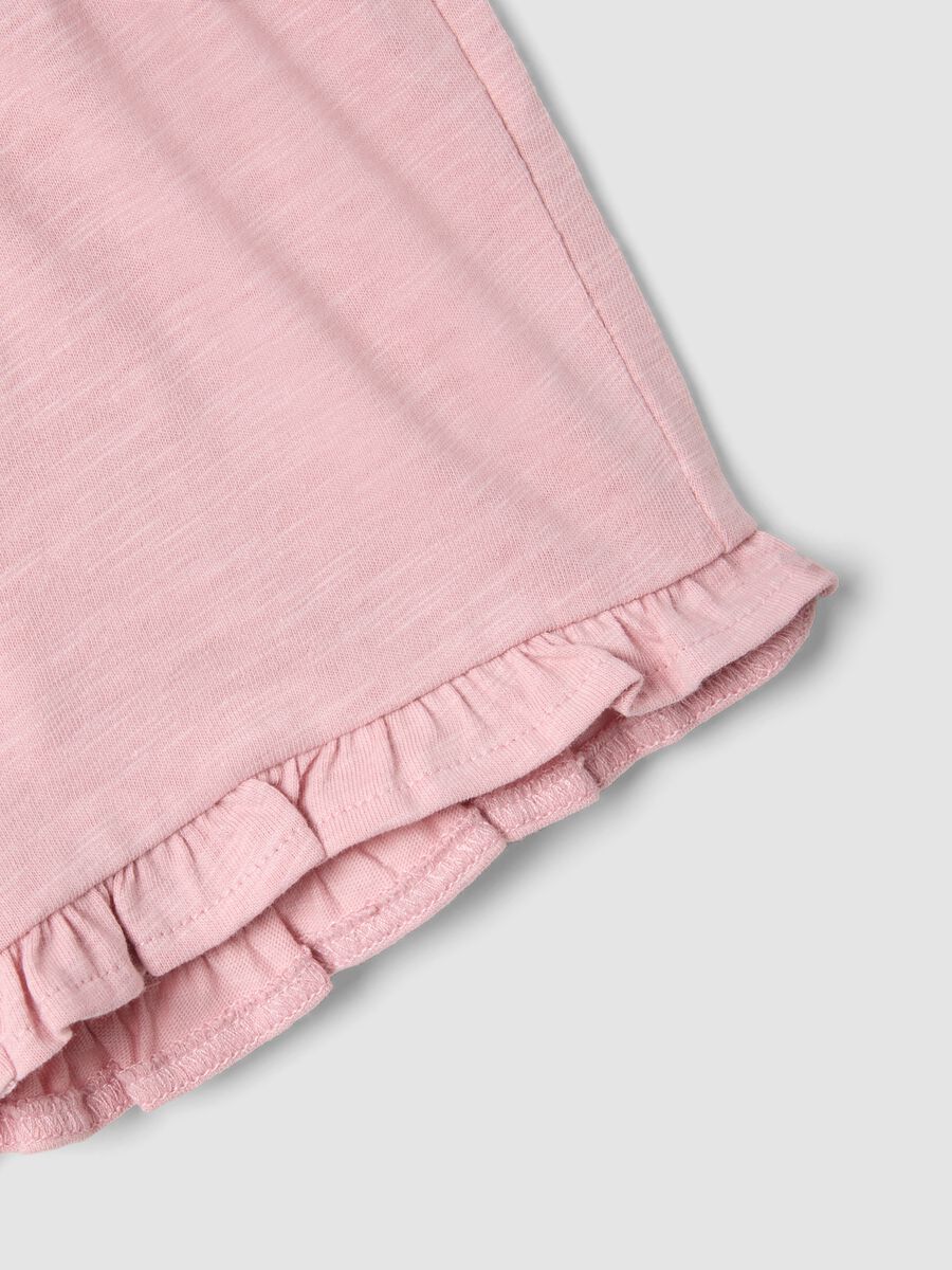 White and pink pure cotton baby girl set, regular fit_3