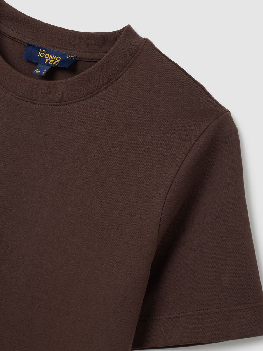 Brown pure cotton regular fit t-shirt_6