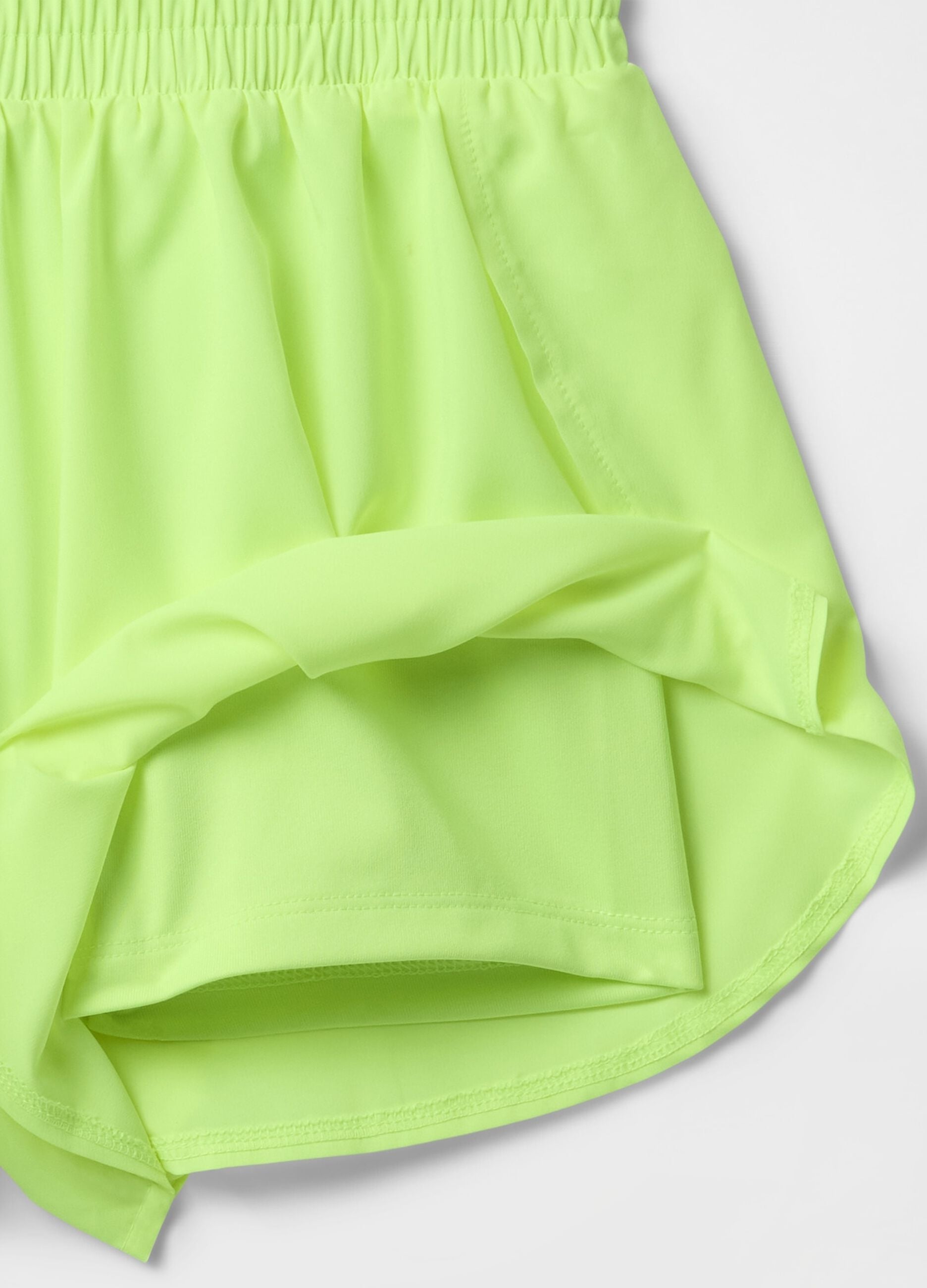 Pleated Green Shorts