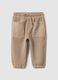 Pure cotton brown regular fit trousers for boys_0