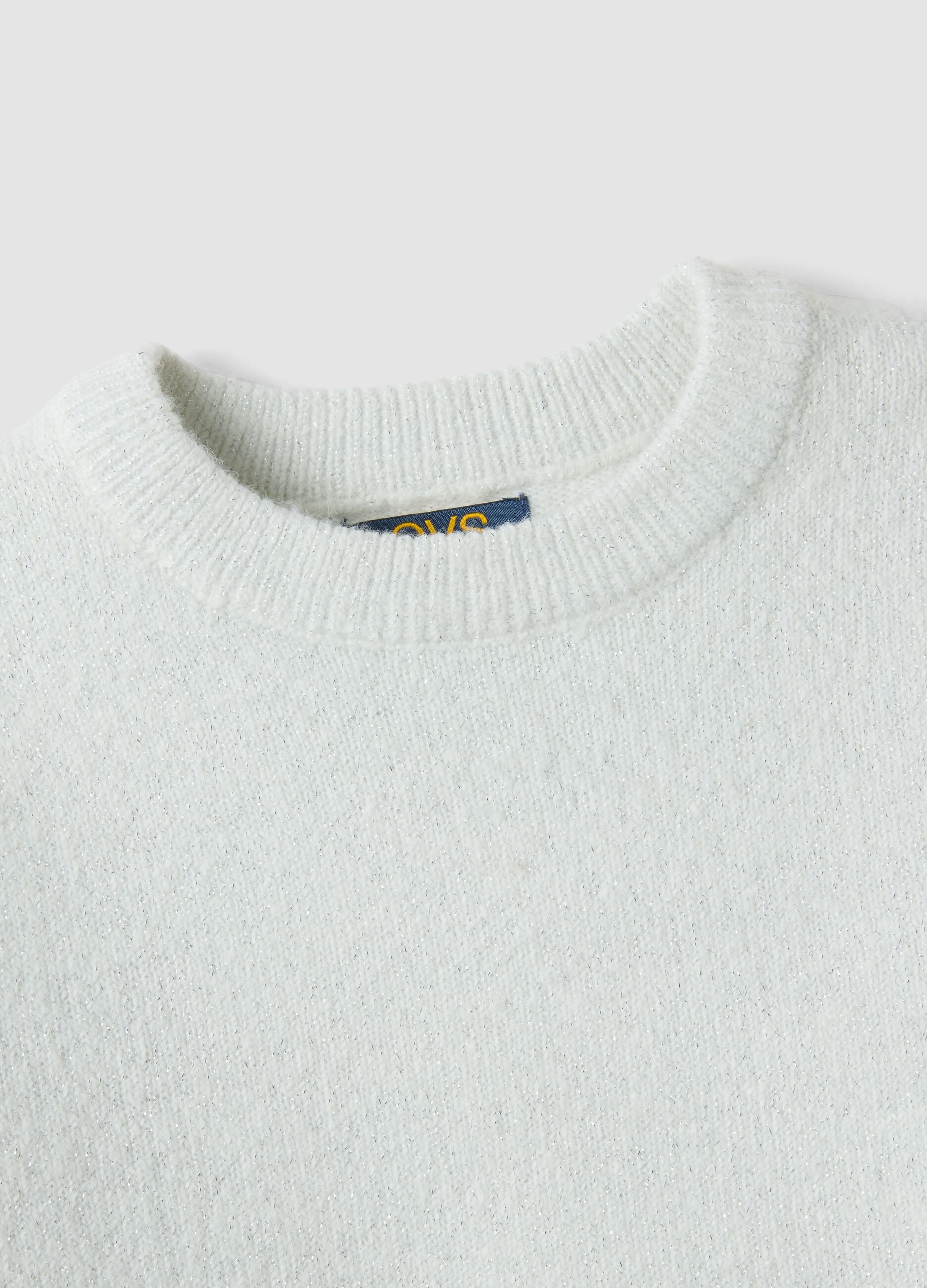 Wei&szlig;es Stretch-Shirt mit Rundhalsausschnitt