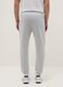 Grey Regular Fit Cotton Blend Jogger Trousers_2