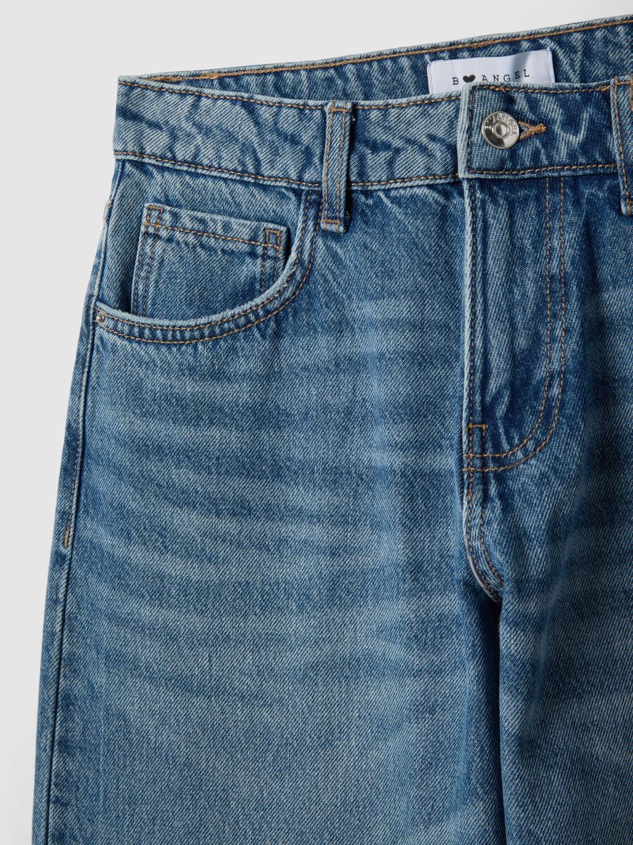 Blue denim boyfriend jeans in pure cotton_6