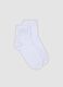 Calzini bianchi in cotone organico elasticizzato con strass_0