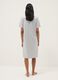 Grey organic cotton blend nightdress with buttons and embroidery_3