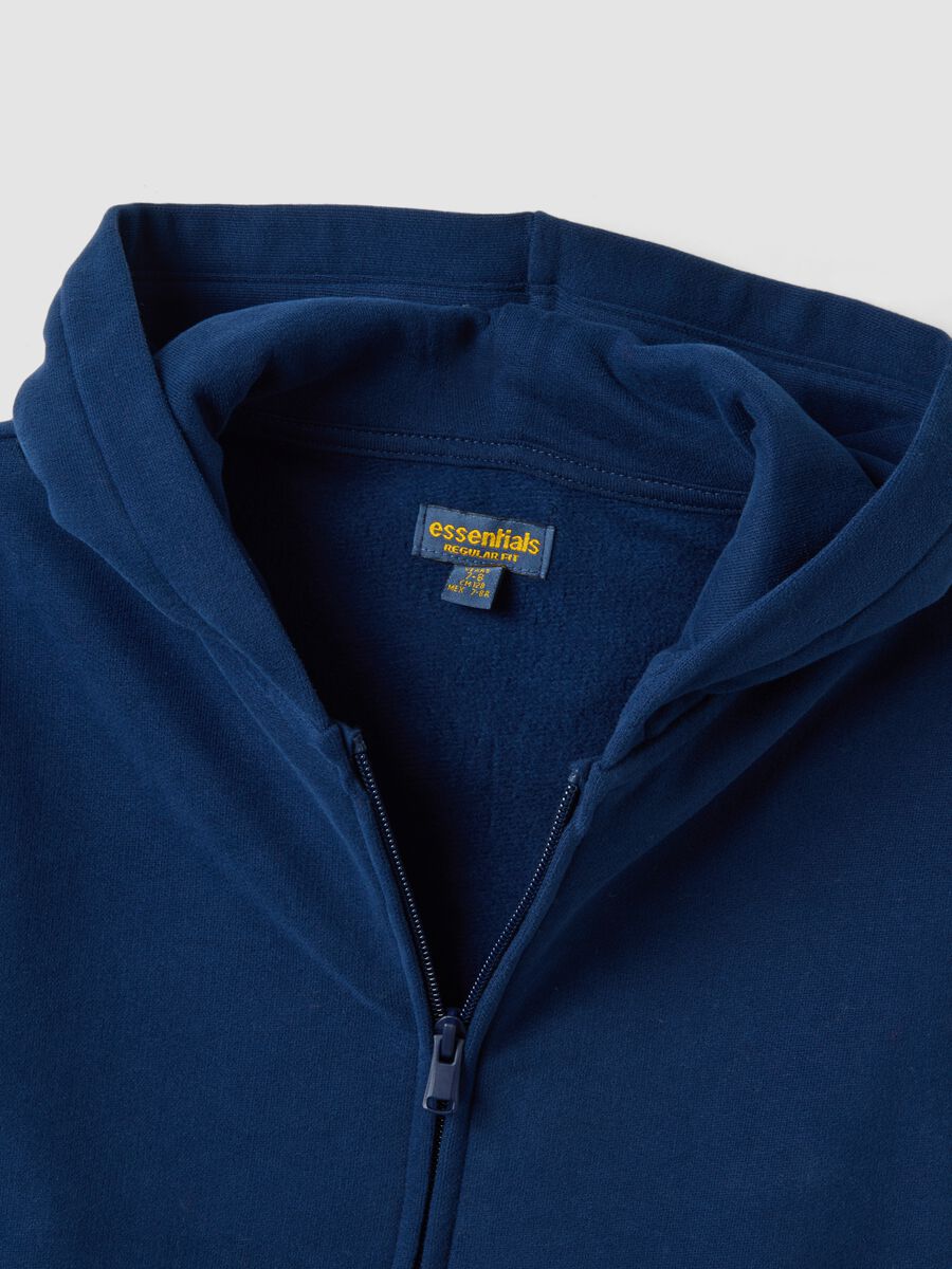 Felpa blu navy in puro cotone organico con girocollo_3