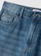Blue denim pure cotton baggy shorts_5