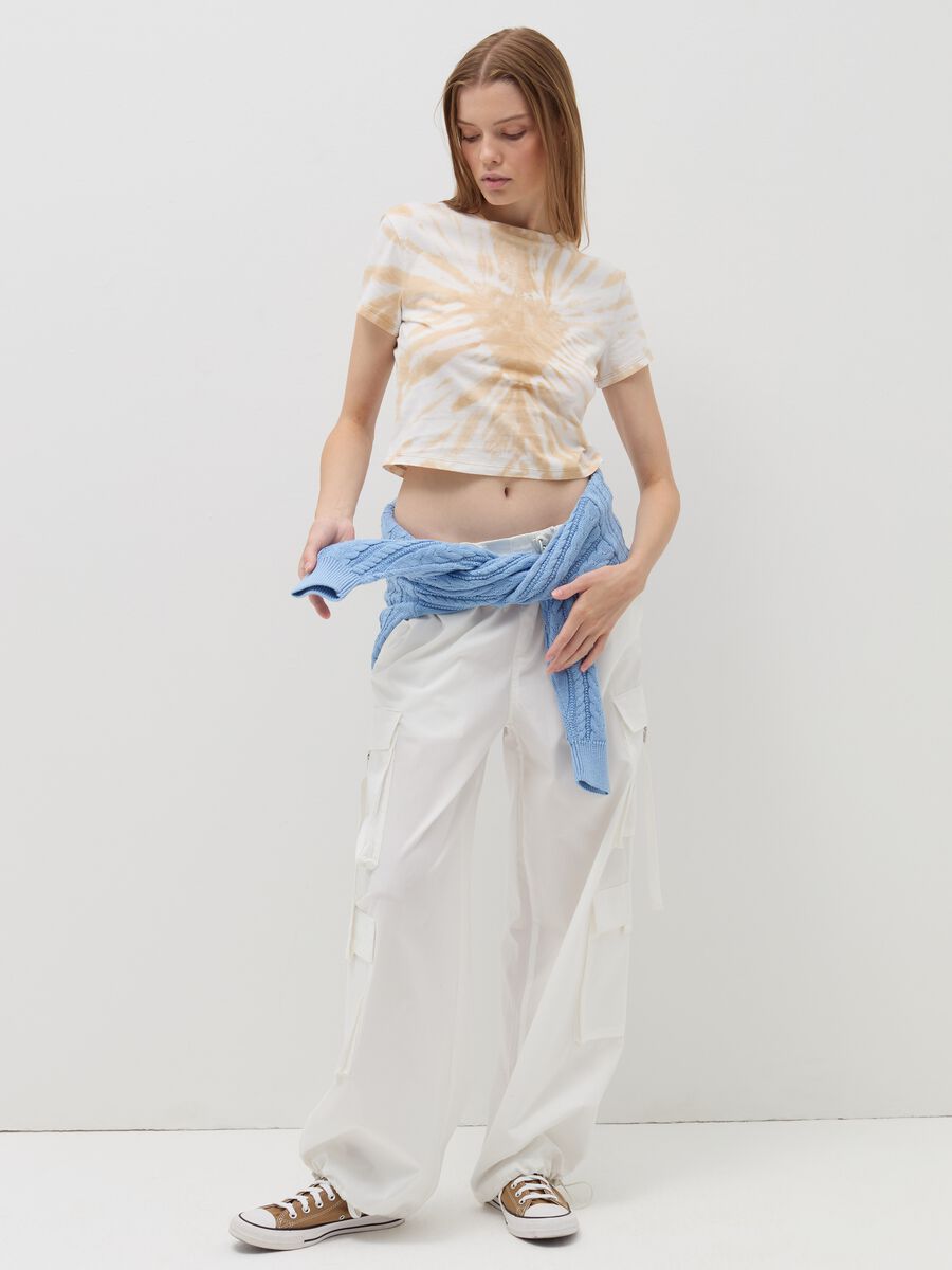 Crop T-shirt in cotton_1