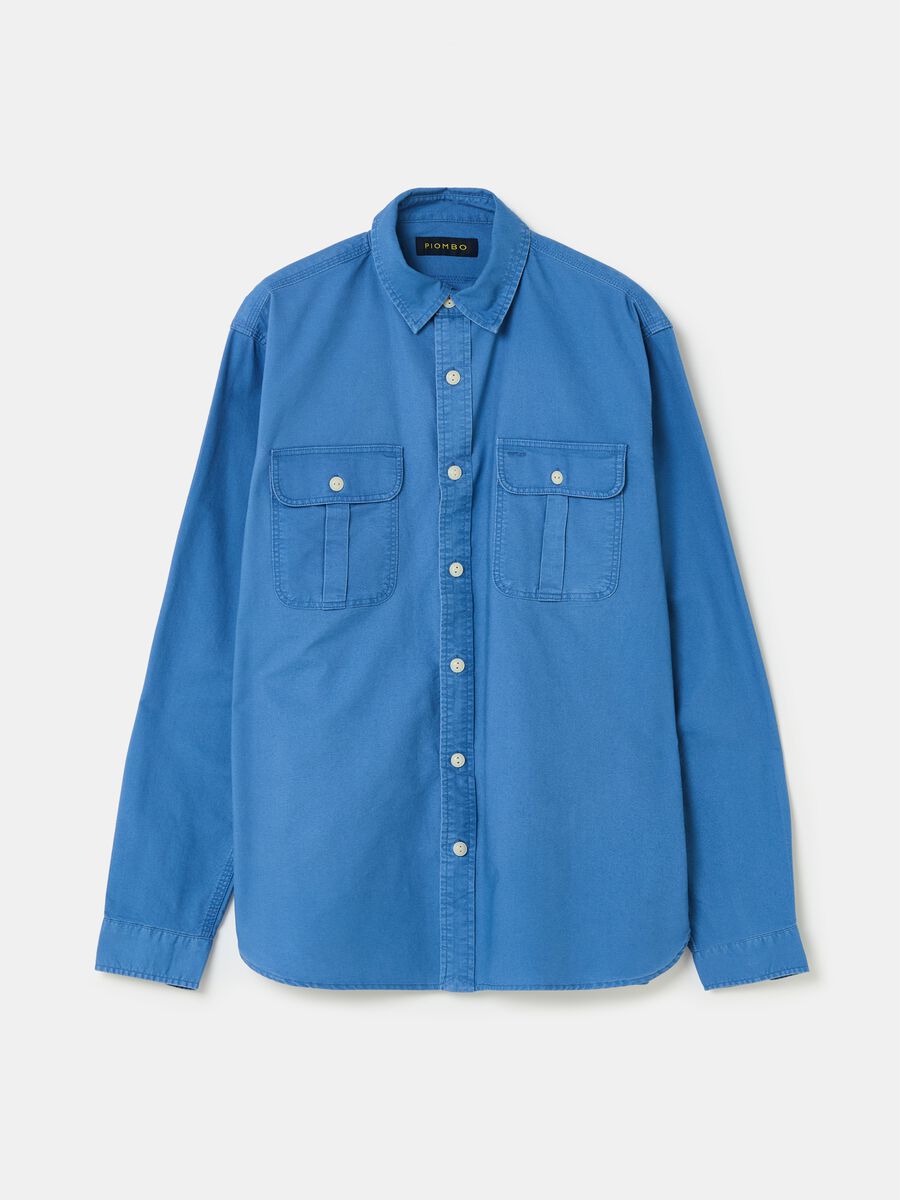Oxford cotton shirt with pockets_3