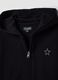 Schwarzer Hoodie aus reiner Bio-Baumwolle mit Stern f&uuml;r M&auml;dchen_2