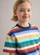 Boys' Regular Fit Multicoloured Striped Pure Cotton T-shirt_2