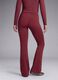 Red flared leggings in stretch fabric_1
