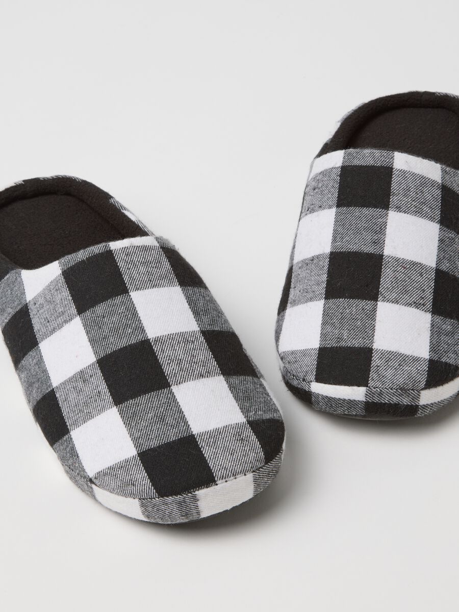 Multicoloured Plaid Slippers_1