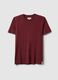 Burgundy pure cotton T-shirt_4