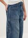 Girl's blue pure cotton balloon jeans with regular fit_2