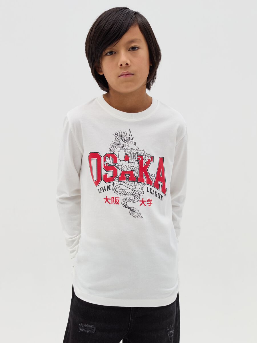 T-shirt with “Osaka Japan League” print_0