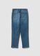 Jeans blu in cotone elasticizzato con vita elasticizzata per ragazzo_1