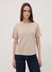 Beige relaxed-fit pure cotton short-sleeve T-shirt_0
