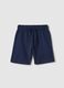 Regul&auml;r geschnittene blaue Shorts aus reiner Baumwolle f&uuml;r Jungen_0