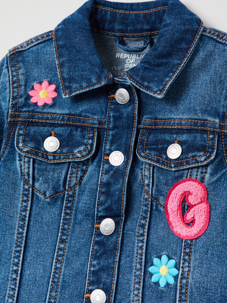 Giacca in denim con patch _2