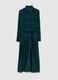 Long dress in pure cotton with regular fit multicolour checks_5