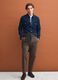 Blue pure cotton shirt with buttons and classic collar, regular fit_1