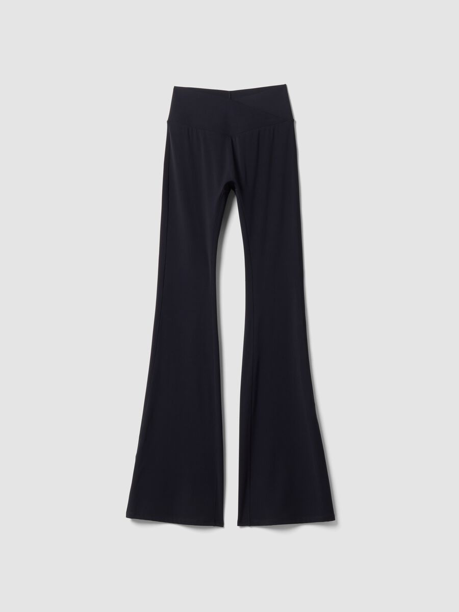 Schwarze Flared-Leggings aus Stretchmaterial &ndash; ALTAVIA STUDIO_5