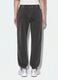 Graue Joggerhose aus Baumwollmix mit Kordelzug_3