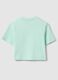 Girls' Green Boxy Fit Pure Cotton T-shirt_1