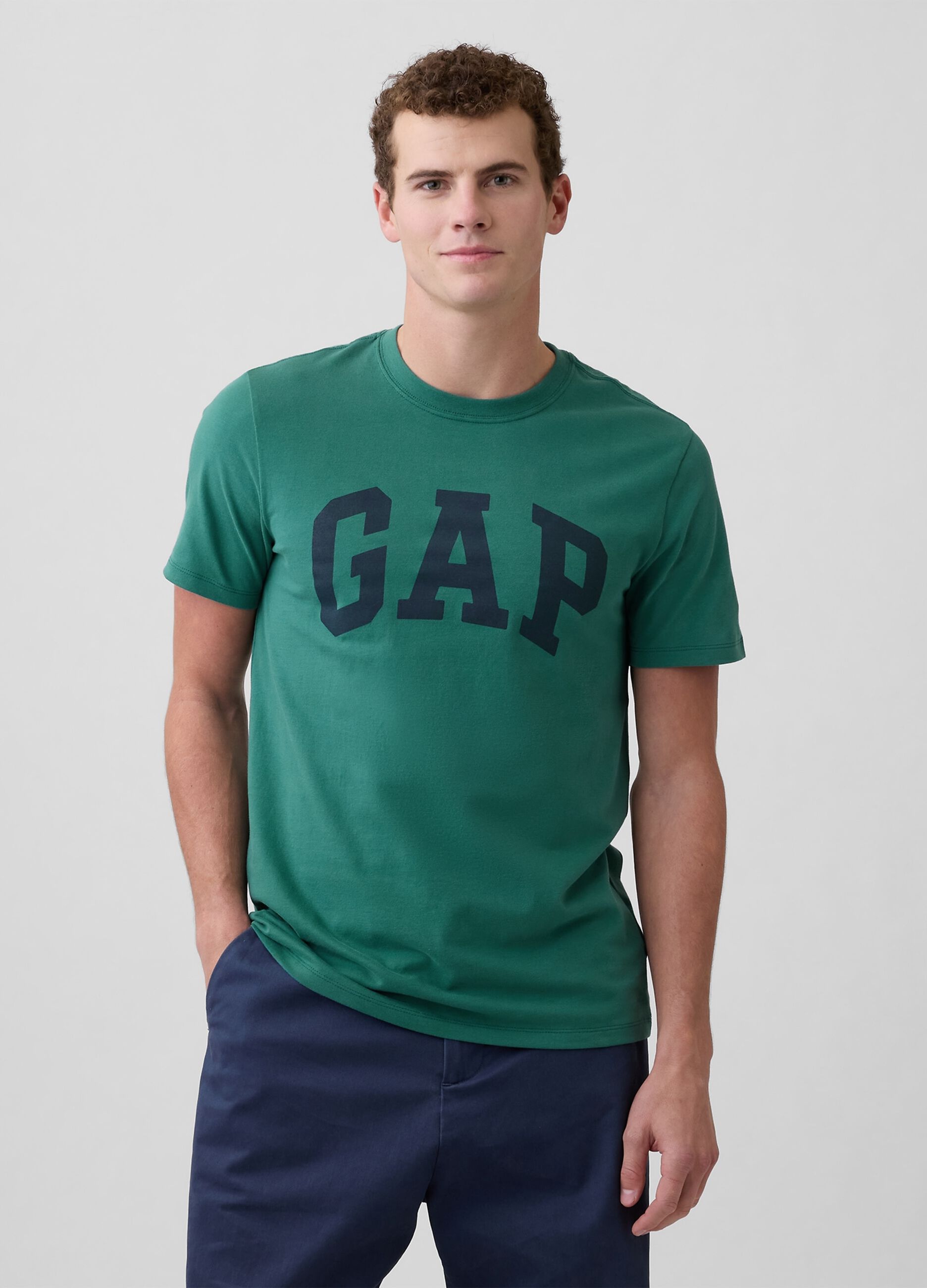 Pure Cotton Short Sleeve T-shirt with Logo