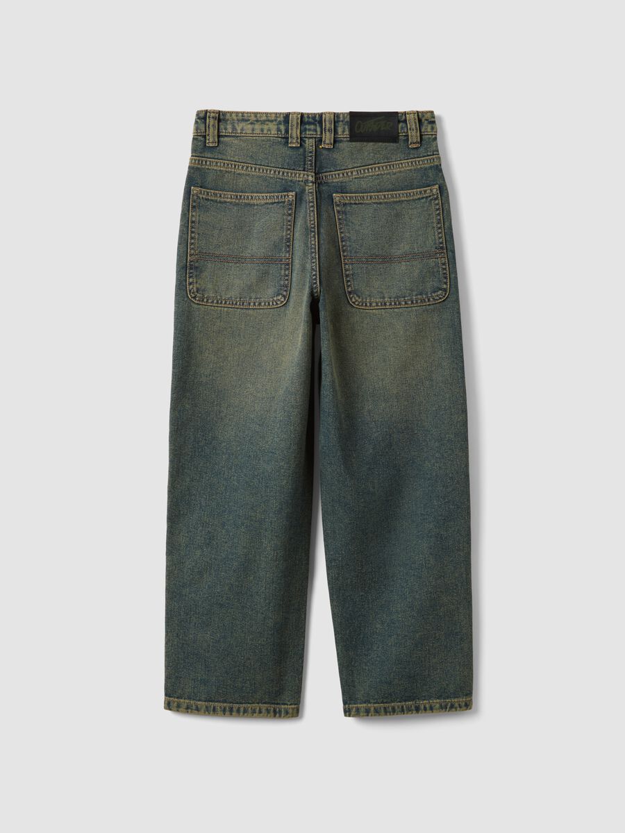 Blaue Skater-Fit-Jeans aus reiner Baumwolle_5