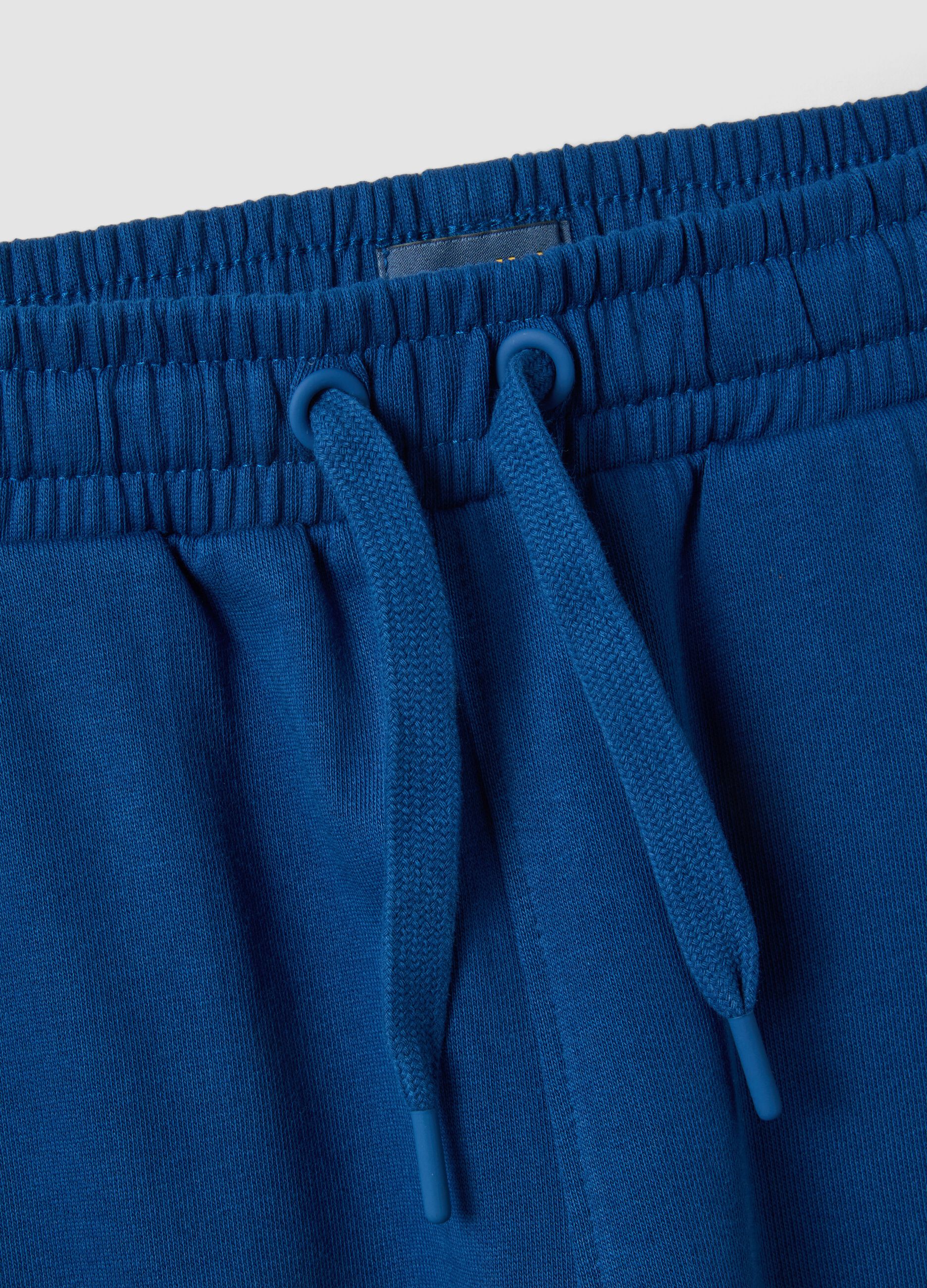 Blue organic cotton jogger trousers