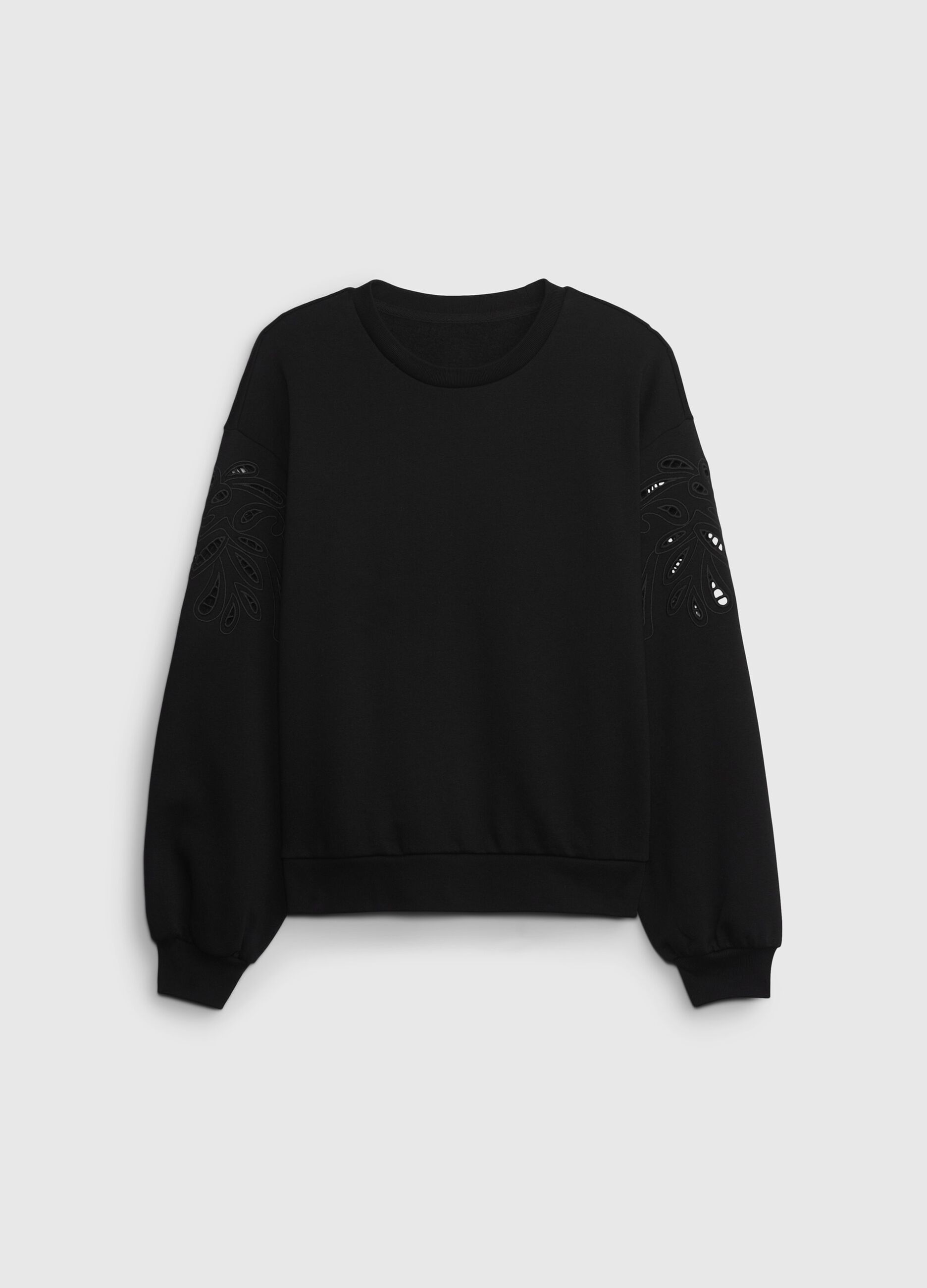 Sweatshirt with openwork details