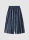 Girls' blue velour culottes with regular fit_2