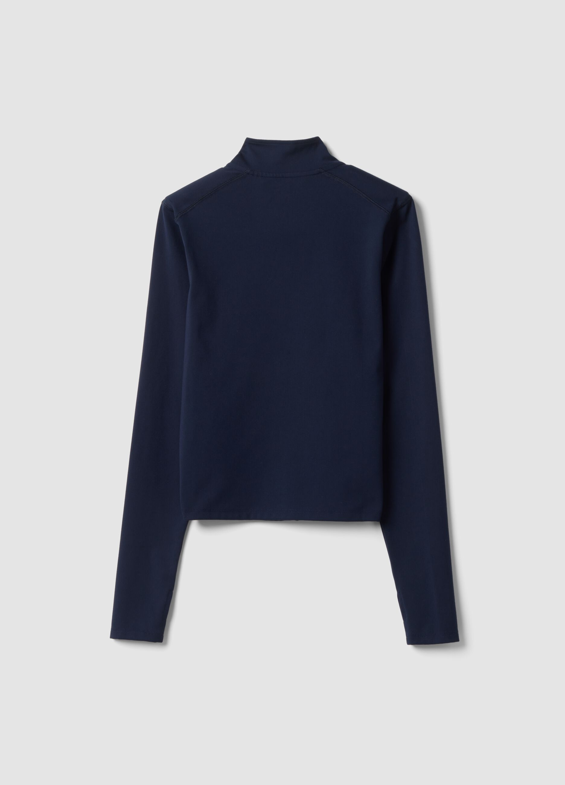 Blue fitted full-zip in stretch fabric ALTAVIA STUDIO