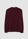 Maglia rossa in misto cotone e cashmere girocollo_6