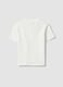 White fitted stretch-cotton T-shirt with high neck_1