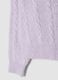 Purple cable-knit wool-blend cardigan with buttons, regular fit_3