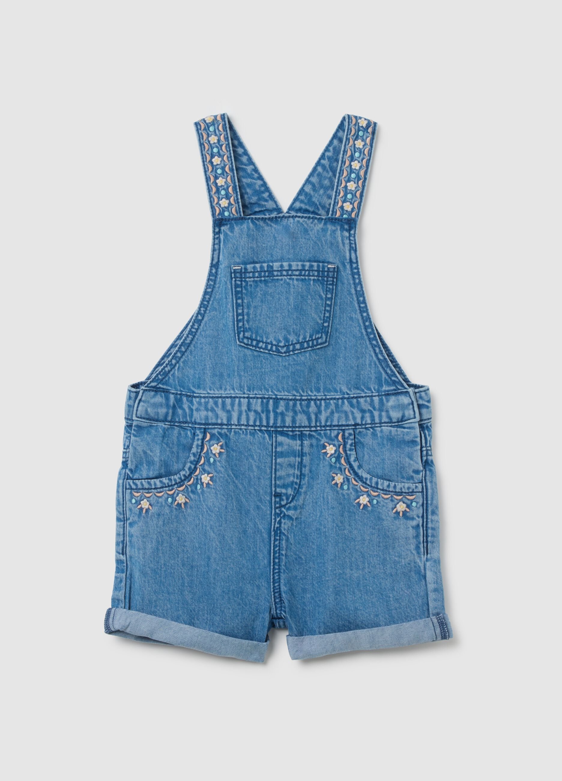 Girls&rsquo; regular fit dungaree shorts