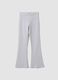 Girls' grey slim-fit stretch organic cotton trousers_4