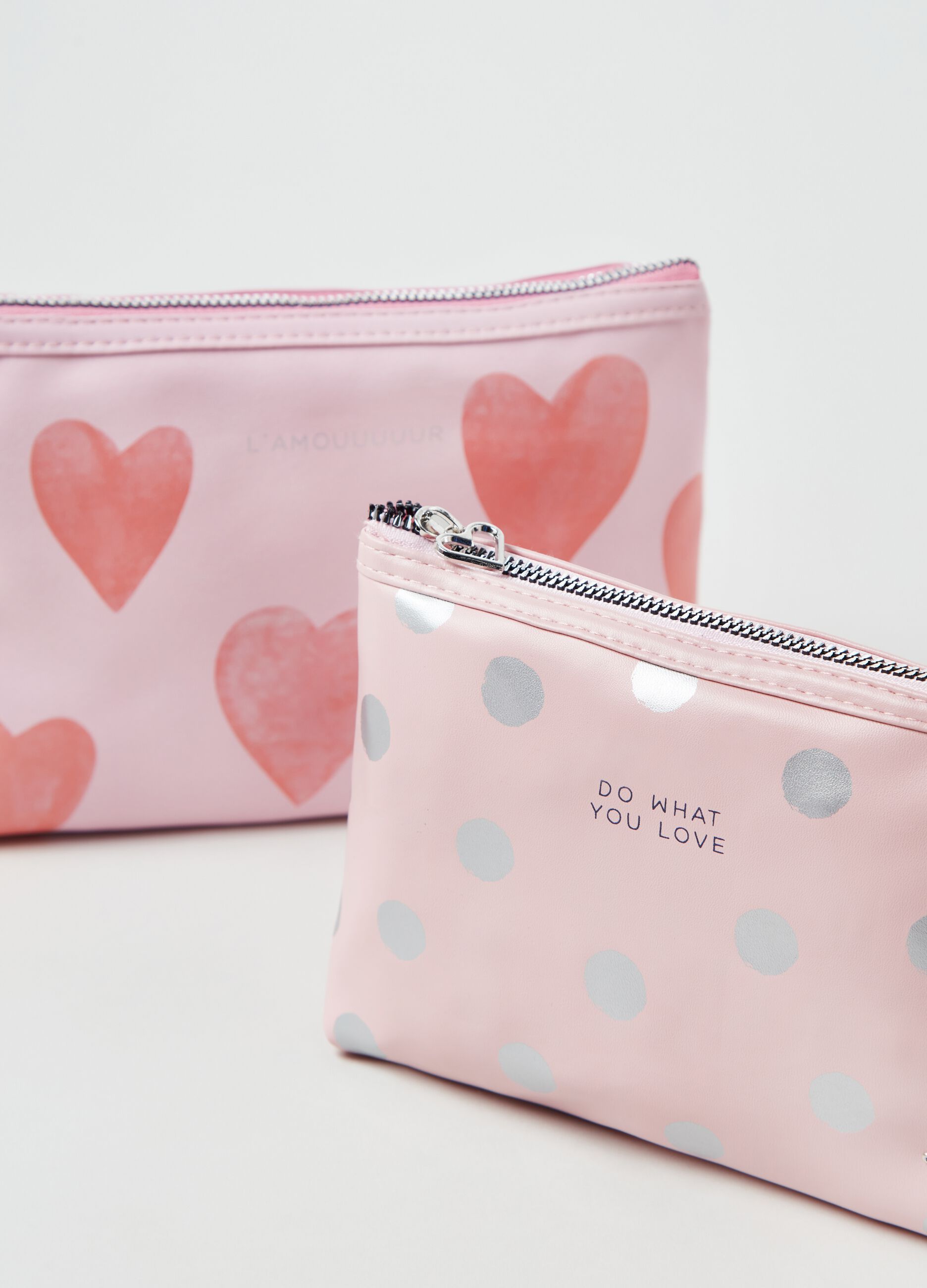 Two-pack pochette with zip